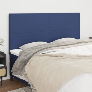 vidaXL, vidaXL Kopfteile 4 Stk. Blau 100x5x78/88 cm Stoff