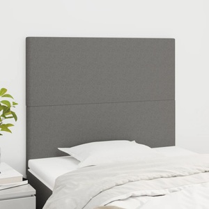vidaXL, vidaXL Kopfteile 2 Stk. Dunkelgrau 100x5x78/88 cm Stoff