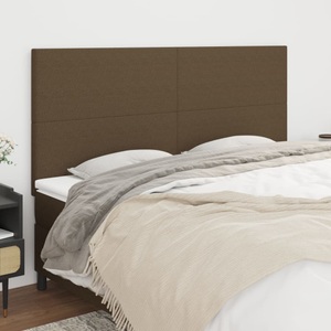 vidaXL, vidaXL Kopfteile 4 Stk. Dunkelbraun 80x5x78/88 cm Stoff