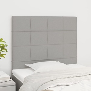 vidaXL, vidaXL Kopfteile 2 Stk. Hellgrau 80x5x78/88 cm Stoff