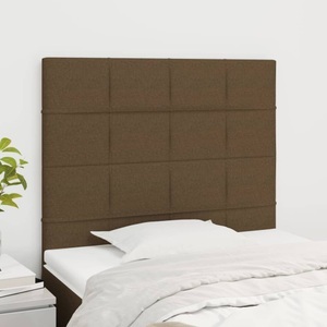 vidaXL, vidaXL Kopfteile 2 Stk. Dunkelbraun 90x5x78/88 cm Stoff, vidaXL Kopfteile 2 Stk. Dunkelbraun 90x5x78/88 cm Stoff