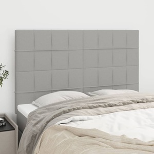 vidaXL, vidaXL Kopfteile 4 Stk. Hellgrau 72x5x78/88 cm Stoff, vidaXL Kopfteile 4 Stk. Hellgrau 72x5x78/88 cm Stoff