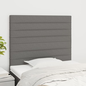 vidaXL, vidaXL Kopfteile 2 Stk. Dunkelgrau 80x5x78/88 cm Stoff
