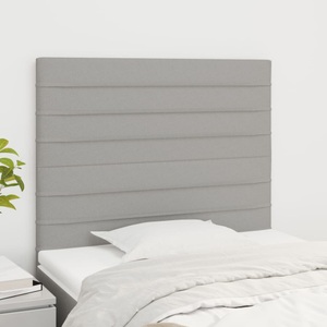 vidaXL, vidaXL Kopfteile 2 Stk. Hellgrau 100x5x78/88 cm Stoff