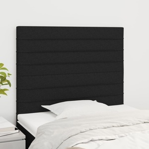 vidaXL, vidaXL Kopfteile 2 Stk. Schwarz 100x5x78/88 cm Stoff