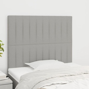 vidaXL, vidaXL Kopfteile 2 Stk. Hellgrau 80x5x78/88 cm Stoff, vidaXL Kopfteile 2 Stk. Hellgrau 80x5x78/88 cm Stoff