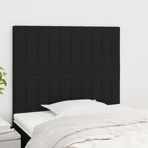 vidaXL, vidaXL Kopfteile 2 Stk. Schwarz 100x5x78/88 cm Stoff, vidaXL Kopfteile 2 Stk. Schwarz 100x5x78/88 cm Stoff