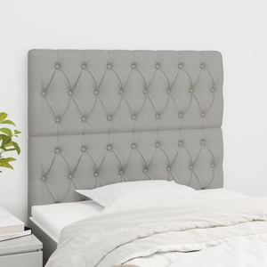 vidaXL, vidaXL Kopfteile 2 Stk. Hellgrau 90x7x78/88 cm Stoff