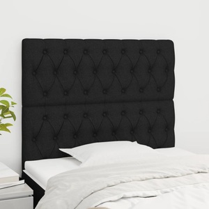 vidaXL, vidaXL Kopfteile 2 Stk. Schwarz 100x7x78/88 cm Stoff