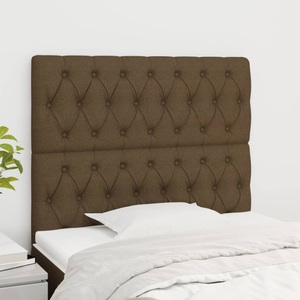 vidaXL, vidaXL Kopfteile 2 Stk. Dunkelbraun 100x7x78/88 cm Stoff