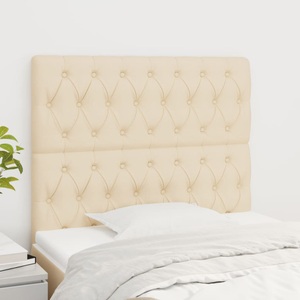 vidaXL, vidaXL Kopfteile 2 Stk. Creme 100x7x78/88 cm Stoff