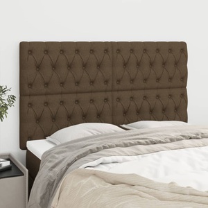 vidaXL, vidaXL Kopfteile 4 Stk. Dunkelbraun 72x7x78/88 cm Stoff