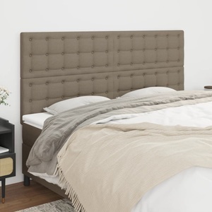vidaXL, vidaXL Kopfteile 4 Stk. Taupe 100x5x78/88 cm Stoff