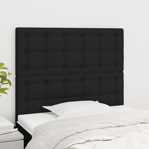 vidaXL, vidaXL Kopfteile 2 Stk. Schwarz 80x5x78/88 cm Stoff