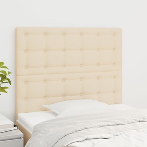 vidaXL, vidaXL Kopfteile 2 Stk. Creme 90x5x78/88 cm Stoff