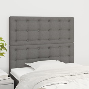 vidaXL, vidaXL Kopfteile 2 Stk. Dunkelgrau 100x5x78/88 cm Stoff