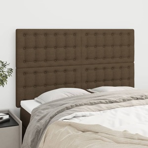 vidaXL, vidaXL Kopfteile 4 Stk. Dunkelbraun 72x5x78/88 cm Stoff