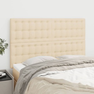 vidaXL, vidaXL Kopfteile 4 Stk. Creme 72x5x78/88 cm Stoff