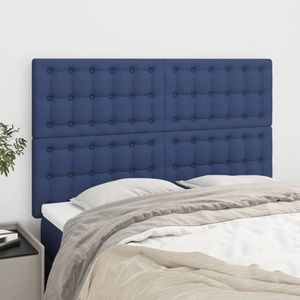 vidaXL, vidaXL Kopfteile 4 Stk. Blau 72x5x78/88 cm Stoff