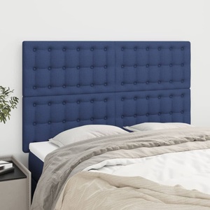 vidaXL, vidaXL Kopfteile 4 Stk. Blau 72x5x78/88 cm Stoff