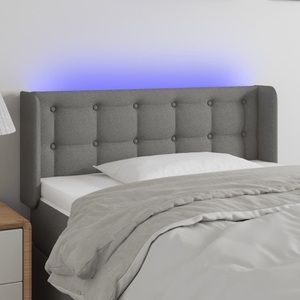 vidaXL, vidaXL LED Kopfteil Dunkelgrau 93x16x78/88 cm Stoff, 