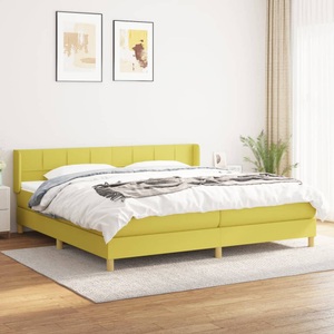 vidaXL, vidaXL Boxspringbett mit Matratze Grün 200x200 cm Stoff, 