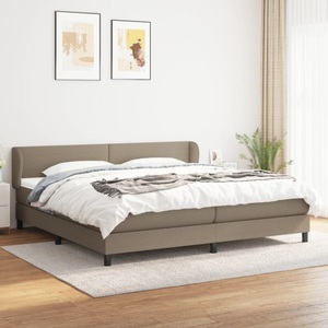 vidaXL, vidaXL Boxspringbett mit Matratze Taupe 200x200 cm Stoff, 
