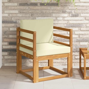 vidaXL, vidaXL Outdoor-Sofa Massives Akazienholz und Polyester Natur