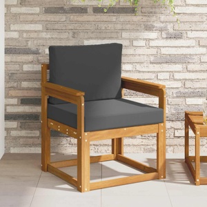 vidaXL, vidaXL Outdoor-Sofa Massives Akazienholz und Polyester Natur