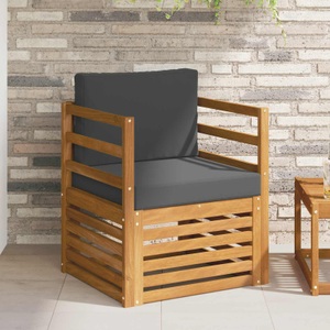 vidaXL, vidaXL Outdoor-Sofa Massives Akazienholz und Polyester Natur