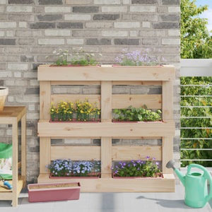 vidaXL, vidaXL Blumenboxen für Euro-Paletten 12 pcs Braun 36,5 x 14 x 9,5 cm
