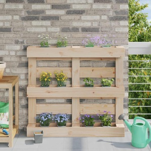 vidaXL, vidaXL Blumenboxen für Euro-Paletten 24 pcs Hellgrau 13,5 x 9 x 9,5 cm