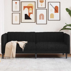 vidaXL, vidaXL Sofa 3-Sitzer Schwarz Stoff