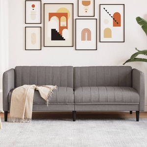 vidaXL, vidaXL Sofa 3-Sitzer Taupe Stoff