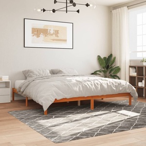 vidaXL Massivholzbett Wachsbraun 180x200 cm Kiefer