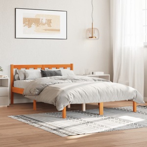 vidaXL, vidaXL Massivholzbett Wachsbraun 120x190 cm Kiefer