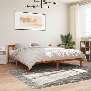 vidaXL Massivholzbett Wachsbraun 180x200 cm Kiefer