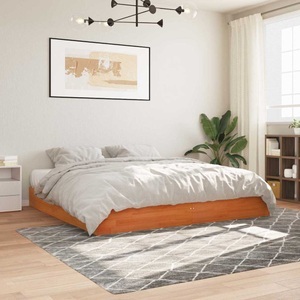 vidaXL, vidaXL Massivholzbett Wachsbraun 180x200 cm Kiefer