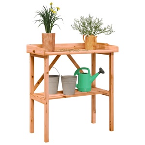 vidaXL, vidaXL Pflanztisch mit Ablage Braun 78x38x82,5 cm Massivholz Tanne