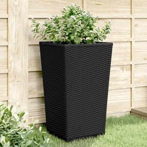 vidaXL, vidaXL Pflanzkübel 4 Stk. Schwarz 32,5x32,5x57 cm PP, vidaXL Pflanzkübel 4 Stk. Schwarz 32,5x32,5x57 cm PP