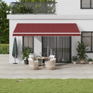vidaXL, vidaXL Markise Automatisch mit LED Weinrot 500x300 cm, vidaXL Markise Automatisch mit LED Weinrot 500x300 cm