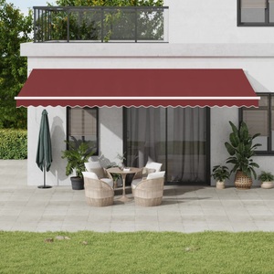 vidaXL, vidaXL Markise Manuell mit LED Weinrot 600x300 cm, vidaXL Markise Manuell mit LED Weinrot 600x300 cm