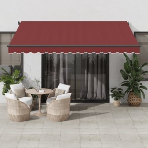 vidaXL, vidaXL Markise Automatisch Weinrot 400x350 cm, vidaXL Markise Automatisch Burgunderrot 400x350 cm
