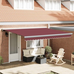 vidaXL, vidaXL Markise Manuell Weinrot 400x300 cm, vidaXL Markise Manuell Weinrot 400x300 cm