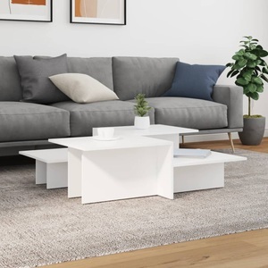 vidaXL, vidaXL Couchtische 2 Stk. Weiß Holzwerkstoff