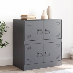 vidaXL, vidaXL Sideboard Anthrazit 67x39x73 cm Stahl, vidaXL Sideboard Anthrazit 67x39x73 cm Stahl