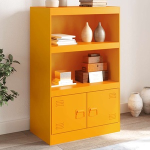 vidaXL, vidaXL Sideboard Senfgelb 67x39x107 cm Stahl, vidaXL Sideboard Senfgelb 67x39x107 cm Stahl