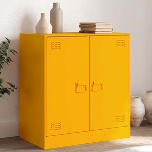 vidaXL, vidaXL Sideboard Senfgelb 67x39x73 cm Stahl, vidaXL Sideboard Senfgelb 67x39x73 cm Stahl