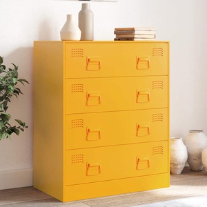 vidaXL, vidaXL Sideboard Senfgelb 67x39x83 cm Stahl, vidaXL Sideboard Senfgelb 67x39x83 cm Stahl