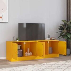 vidaXL, vidaXL TV-Schränke 2 Stk. Senfgelb 67x39x44 cm Stahl, vidaXL TV-Schränke 2 Stk. Senfgelb 67x39x44 cm Stahl